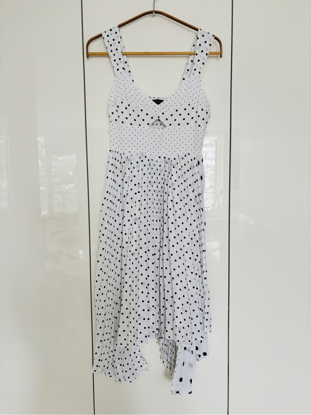 Banana Republic White and Black Polka Dot Midi Dress - Picture 5 of 6